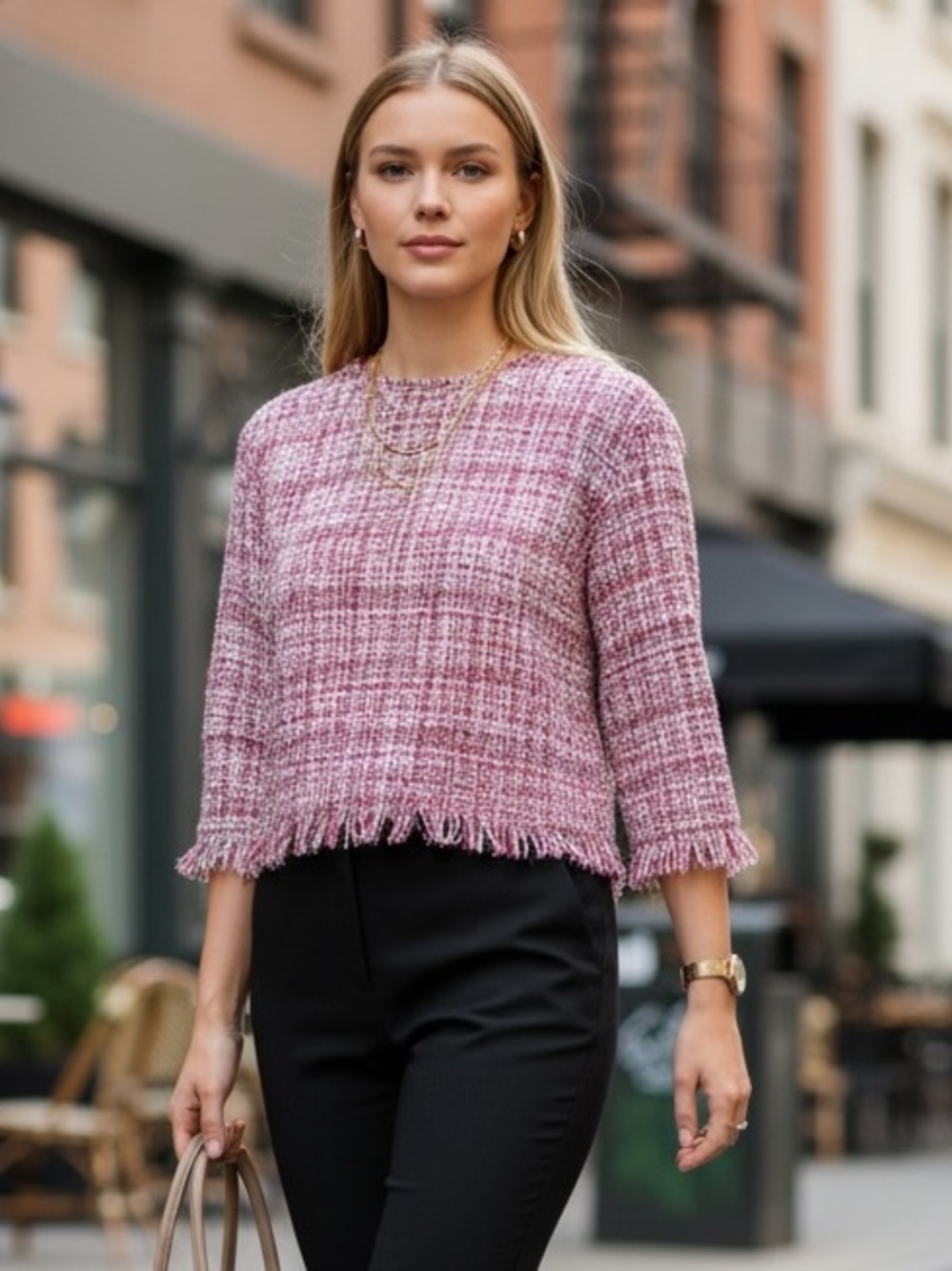 Zara Tweed Fringe Too Size Small
